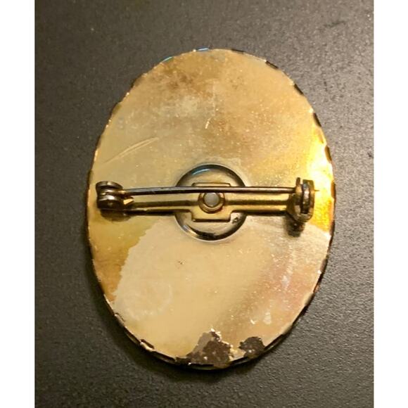 VTG 1960s Orange Rose Brooch Pin - Picture 3 of 3